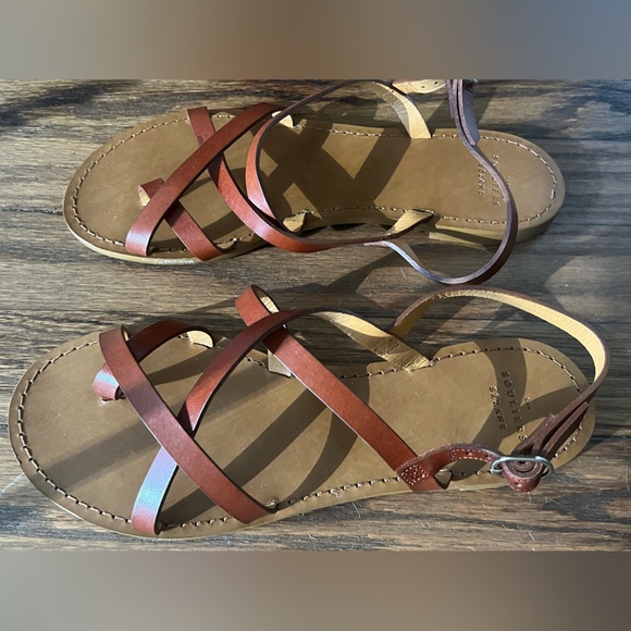 Sezane Adeline Low Sandals (Brown) - Picture 4 of 8